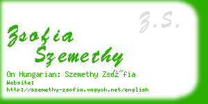 zsofia szemethy business card